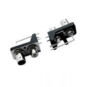 射頻pcb連接器帶RCA 絕緣同軸黑色塑膠外殼  彎式母頭