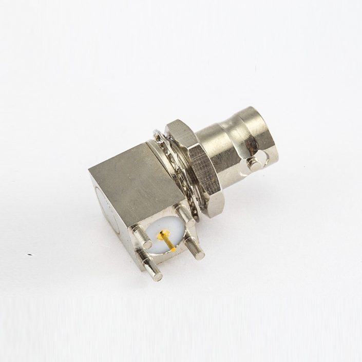 BNC連接器插孔彎式面板安裝前鎖穿墻PCB插孔50ohm BNC連接器插孔彎式面板安裝前鎖穿墻PCB插孔50ohm