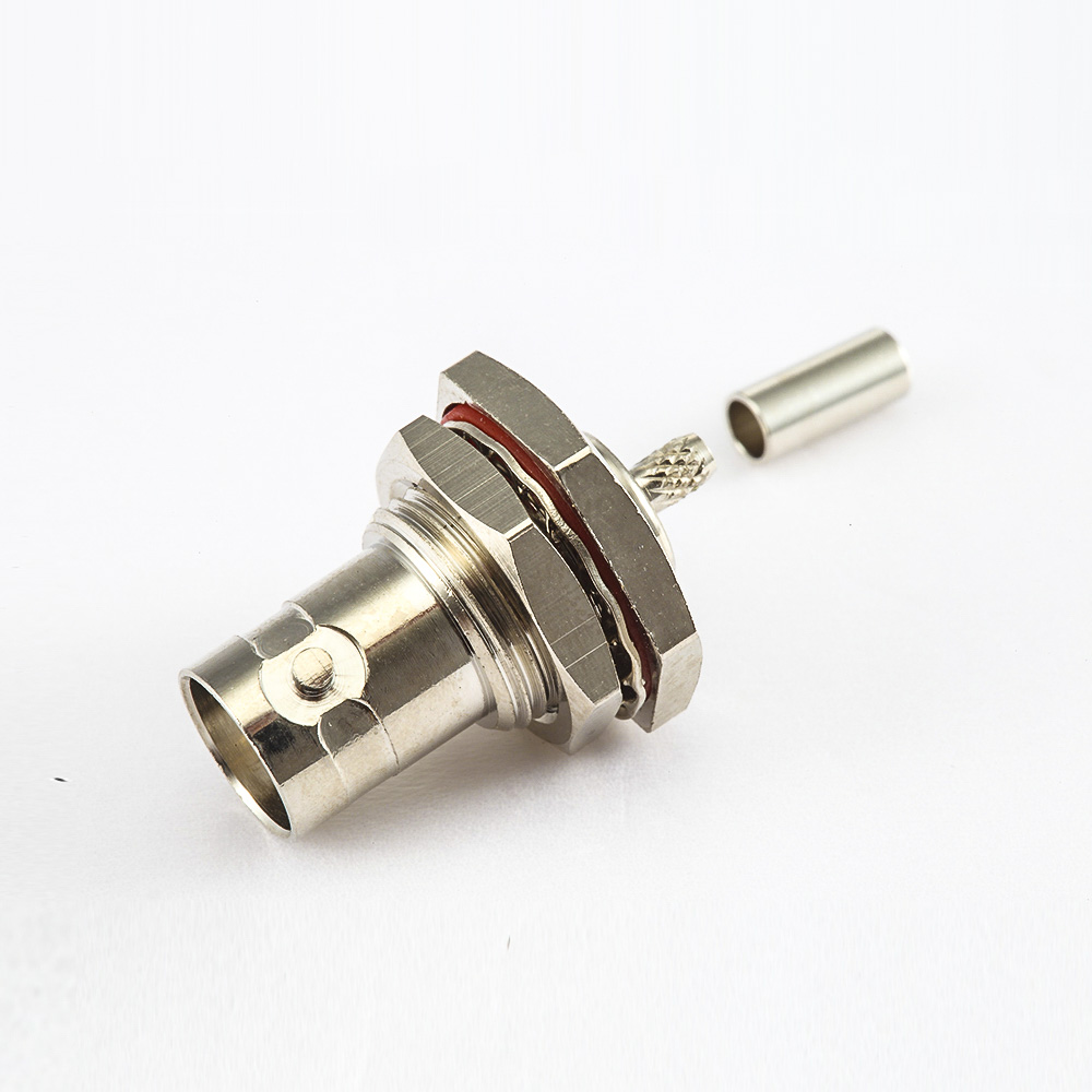 BNC 母頭直式帶螺母壓接RG174/RG316電纜