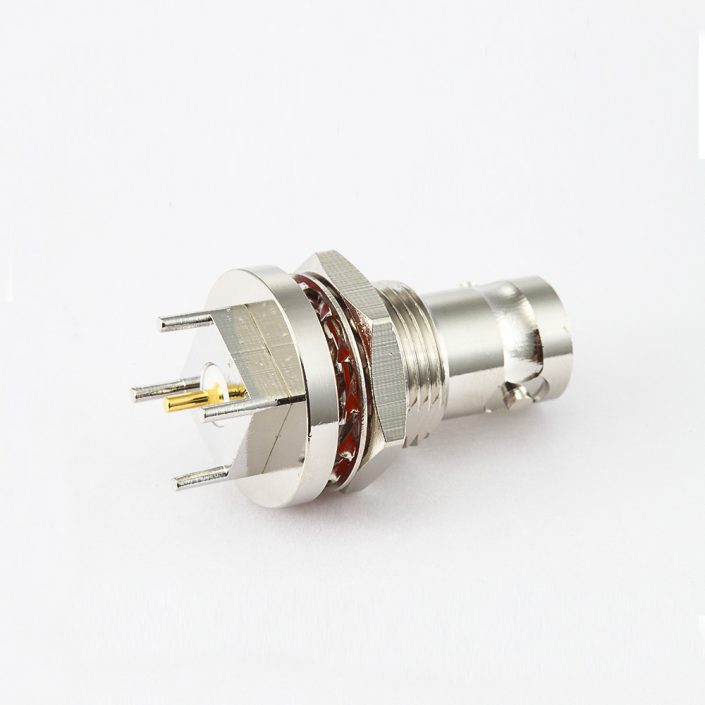 BNC50歐姆母頭直式焊接PCB板座子 BNC50歐姆母頭直式焊接PCB板座子