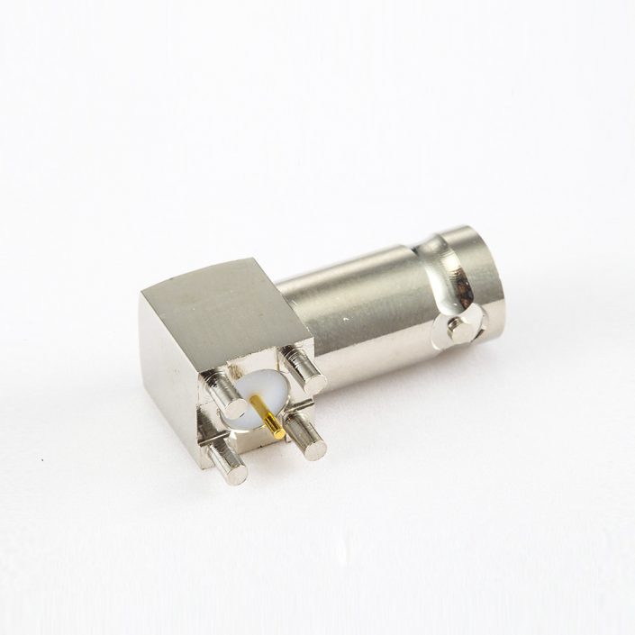 BNC 75歐姆母頭彎式焊接PCB板的座子 BNC 75歐姆母頭彎式焊接PCB板的座子