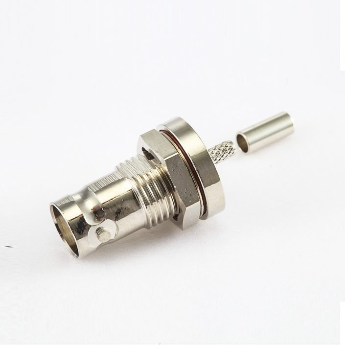 BNC連接器母頭直式帶螺母壓接RG174/RG316電纜 BNC連接器母頭直式帶螺母壓接RG174/RG316電纜