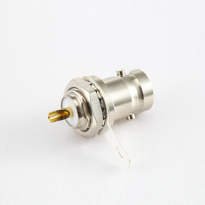 BNC 50Ω母頭直式螺母安裝式座子 BNC 50Ω母頭直式螺母安裝式座子