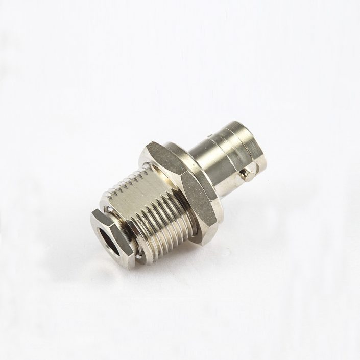 BNC 50歐姆母頭直式帶螺母裝接SYV50-5電纜 BNC 50歐姆母頭直式帶螺母裝接SYV50-5電纜