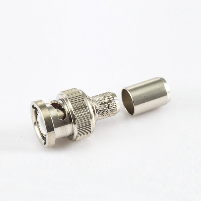 BNC 75Ω公頭直式壓接RG6/SYV75-5電纜 BNC 75Ω公頭直式壓接RG6/SYV75-5電纜