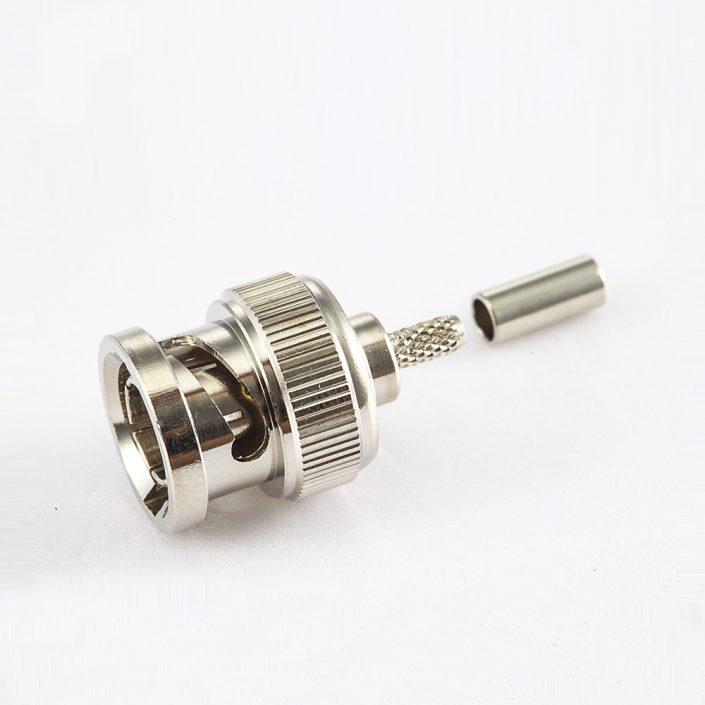 BNC 75歐姆公頭直式壓接RG179/SYV75-1.5電纜 BNC 75歐姆公頭直式壓接RG179/SYV75-1.5電纜