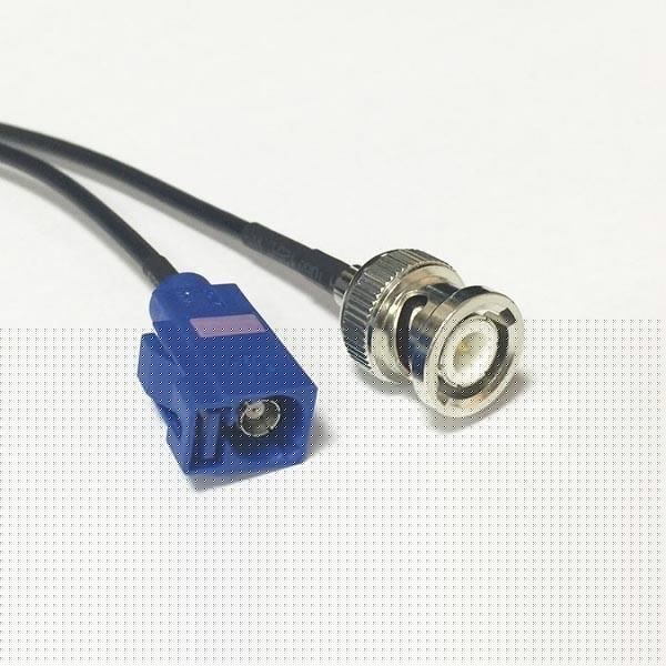 Fakra視頻連接器C型母頭轉BNC公頭接RG174線束