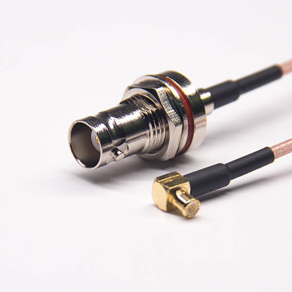 BNC連接器 接線直式母頭前鎖板圓盤防水轉MCX彎式公頭接RG316 BNC連接器 接線直式母頭前鎖板圓盤防水轉MCX彎式公頭接RG316