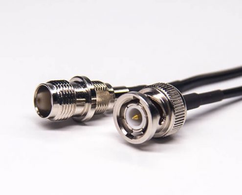 法蘭n型射頻接頭轉bnc公頭線纜接RG174線