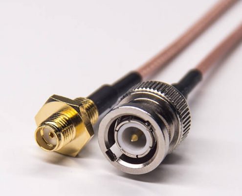 sma 母頭穿墻防水接頭轉bnc公頭直式射頻線接RG316