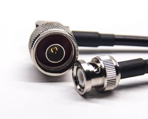 BNC線180度直式公頭轉N型90度彎式公頭線接RG223  RG58