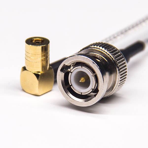 BNC接頭公頭直式轉SMB彎式公頭同軸線纜接RG316 BNC接頭公頭直式轉SMB彎式公頭同軸線纜接RG316