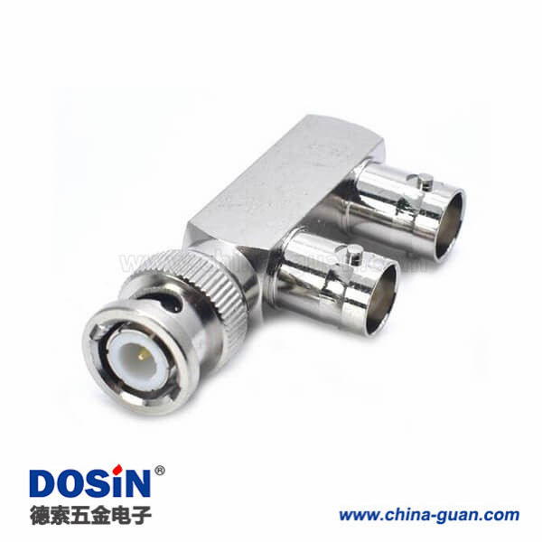 F型全銅BNC槍式視頻一公分二母BNC三通轉接頭BNC頭 F型全銅BNC槍式視頻一公分二母BNC三通轉接頭BNC頭